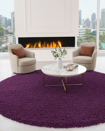 Hochflor Shaggy Teppich Life Collection – Flauschig & Modern – Wohnzimmer Schlafzimmer 200cm Rund