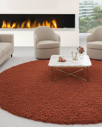 Hochflor Shaggy Teppich Life Collection – Flauschig & Modern – Wohnzimmer Schlafzimmer 160cm Rund