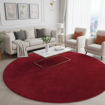 Pouffy Plüsch Teppich Hochflor – Weich & Flauschig – Wohnzimmer Schlafzimmer Kinderzimmer Rund 200cm