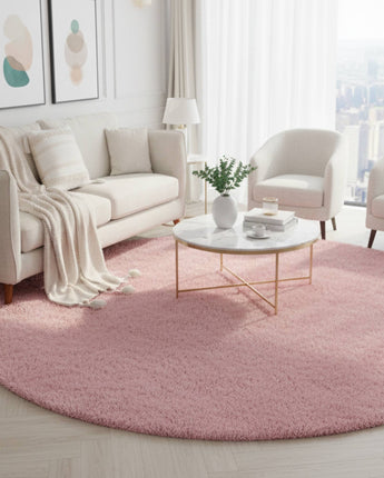Pouffy Plüsch Teppich Hochflor – Weich & Flauschig – Wohnzimmer Schlafzimmer Kinderzimmer Rund 200cm