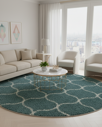 Salsa Shaggy Hochflor Teppich | 30 mm Flor Weich & Pflegeleicht | 120cm Rund