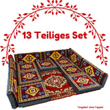 13 tlg. Sark Kösesi, Orientalische Sitzecke, Sitzkissen Set Rot (Hali)