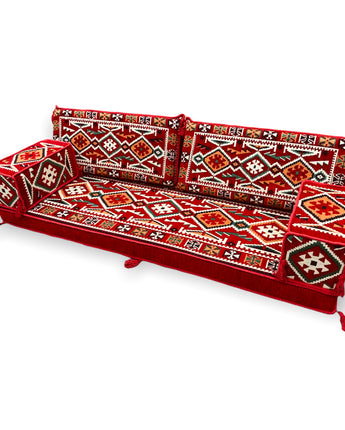 5 Teilige Set Sark Kösesi Orientalische Sitzecke,Sitzkissen Set Rot 190cm