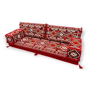 5 Teilige Set Sark Kösesi Orientalische Sitzecke,Sitzkissen Set Rot 190cm