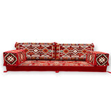 5 Teilige Set Sark Kösesi Orientalische Sitzecke,Sitzkissen Set Rot 190cm
