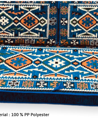 5 Teilige Set Sark Kösesi Orientalische Sitzecke,Sitzkissen Set Blau 190cm