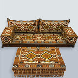 6 Teilige Set Sark Kösesi Orientalische Sitzecke,Sitzkissen Set Braun190cm