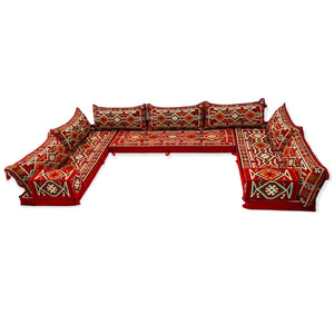 13 Teilige Set Sark Kösesi Orientalische Sitzecke,Sitzkissen Set Rot