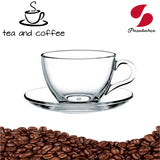 Basic 12 tlg. Set für Tee, Kaffee, Glühwein, Cappuccino Tassen mit Untertassen