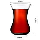 Ince Belli 24 tlg. Set für Tee Gläser Tassen mit Untertassen Pasabahce