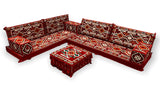 10 Teilige Set Sark Kösesi Orientalische Sitzecke,Sitzkissen Set Rot