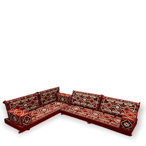 9 Teilige Set Sark Kösesi Orientalische Sitzecke,Sitzkissen Set Rot