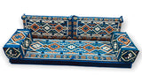6 Teilige Set Sark Kösesi Orientalische Sitzecke,Sitzkissen Set Blau190cm