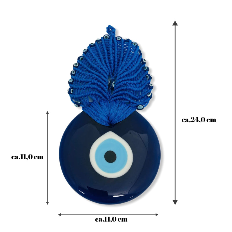 5X NAZAR BONCUK 3 cm Blaues Auge Glasperlen Anhänger Deko Amulett