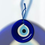 3 x 3cm Nazar Boncuk Glasperlen Anhänger Deko Amulett Evil Eye Blau Augen (3cm)