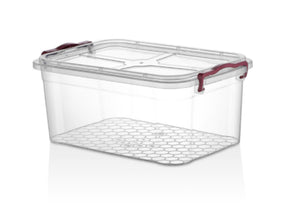 5 lt. Transparent Aufbewahrungsbox Kunststoffbox mit Deckel Plastikbox Family