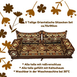 5 Teilige Set Sark Kösesi Orientalische Sitzecke,Sitzkissen Set Braun 190cm
